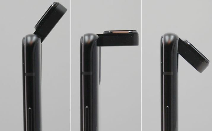 JAv̉ʁij̉EɃtbvJ̃ACR\ĂA^bvƖ135°A90°A45°̌ɃJ𒲐߉\Bԉ̃ACR͊i[ɑΉ