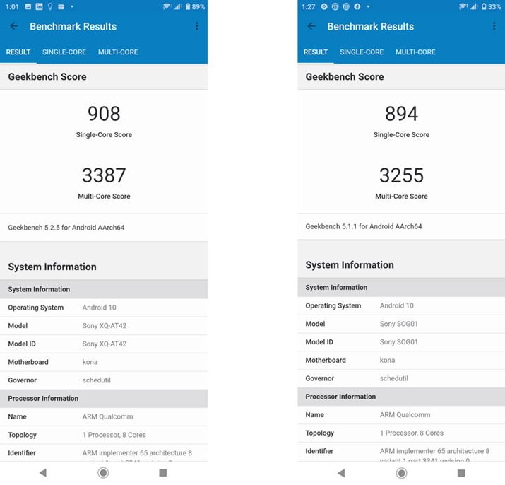 CPU\̌vɓx`}[NAvuGeekBench 5v̌vʁB{@AEauŁuSOG01v̂́B킸XRALтĂ