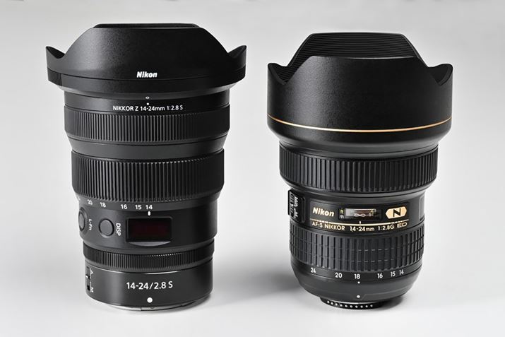 olbgt[hHB-96𑕒ԂƁASNIKKOR Z 14-24mm f/2.8 SȂBAt[hłdʂNIKKOR Z 14-24mm f/2.8 ŜقyABe̕S͏Ȃ