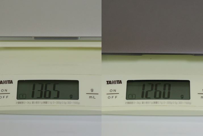 dʂ̎l13C`MacBook Pro1365gAMacBook Air1260gB͖̍100g