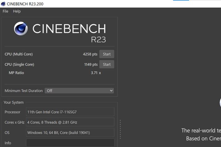 CPU\𑪒肷MAXONuCINEBENCH R23v̌ʂ́ACPUiMulti Corej4528ACPUiSingle Corej1149