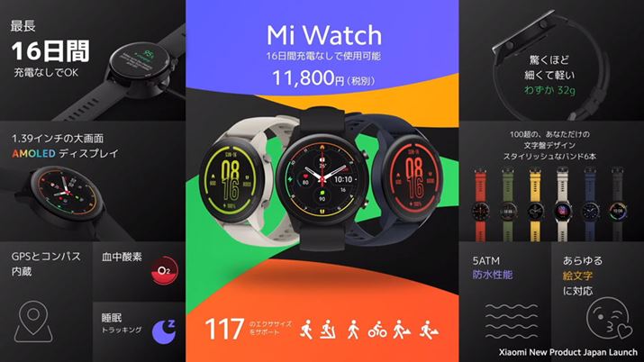 uMi Watchv́A117ނ̉^ɑΉX}[gEHb`Bt[d16Ԃ̋쓮\