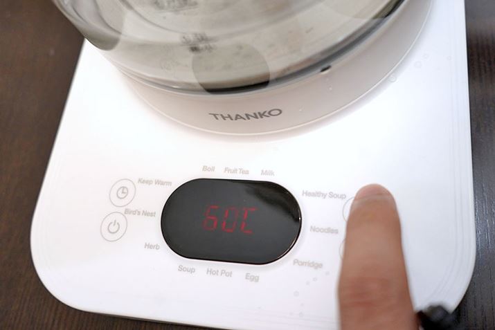 ƂƂŁuBoilv[hŉMx60ɐݒ