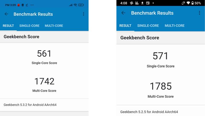 uGeekBench 5vł̃x`}[NXRAB{@AEuAQUOS sense4vB{@ڂSoCuSnapdragon 732Gv͍ŐV̂̂AŜƂĂ̏\́uSnapdragon 720Gv̗puAQUOS sense4vƓx