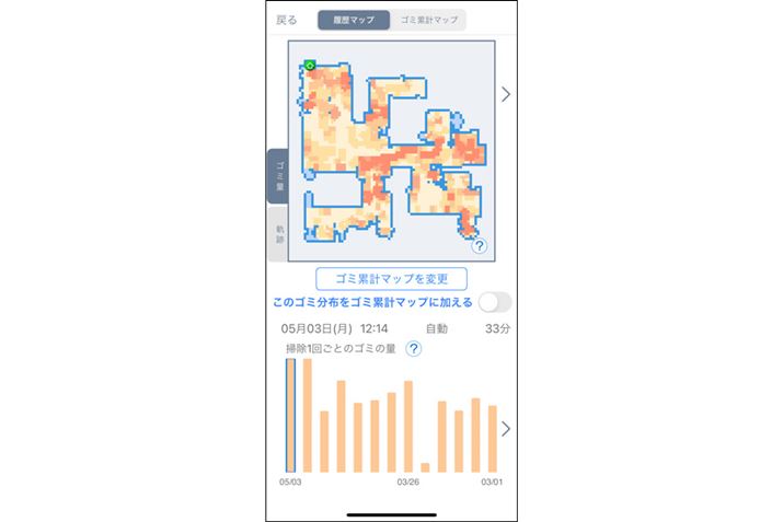 [Av̗}bvB|ꏊƃS~̗ʂcł̂֗B̃S~̗ʂL^