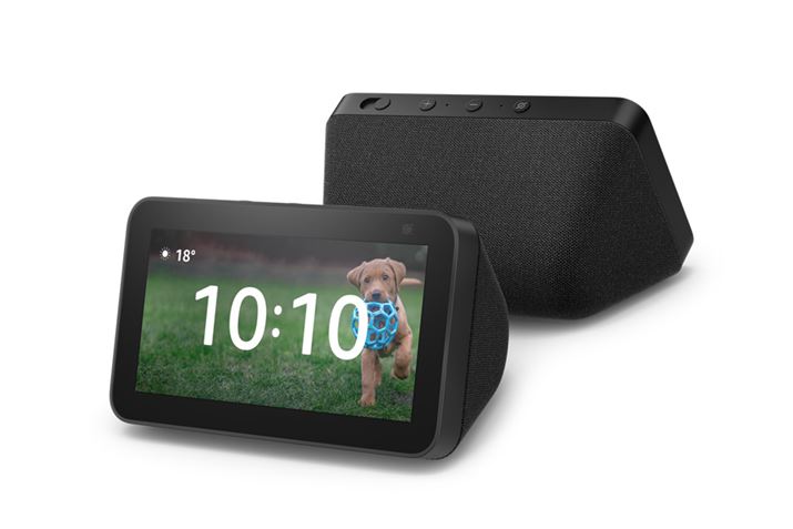 2uEcho Show 5ṽfUCBtgx[EɓڂꂽtgJ2KsNZɌB{̏㕔̃JJo[A{[{^A}CN~[g{^̃CAEg͑1ƂقړBXs[J[́A1.65C`(42mm)tWXs[J[×1