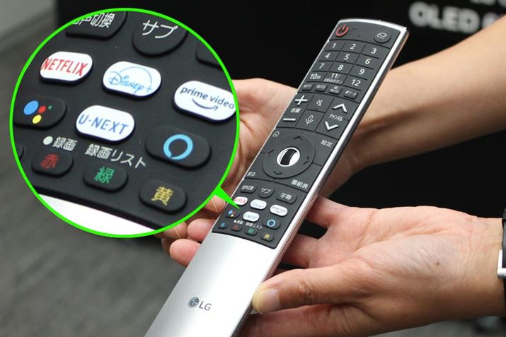 }WbNRerɌď㉺EɐU邱ƂŁAJ[\XN[삪\BƗuGoogleAVX^gvuAlexav{^̂قAVODł́uNetflixvuAmazon Prime VideovɉAuDisney{vƁuU-NEXTṽ{^Vǉꂽ