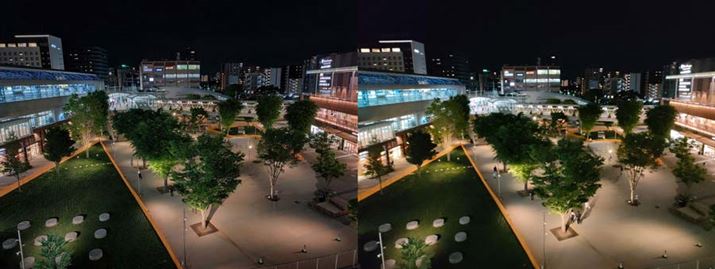 ʏ탂[hAEi[hł̎BeBʏ탂[hłԂmCY}Ă邪Ai[hł́AS̓Iɂ薾邭ʂĂ