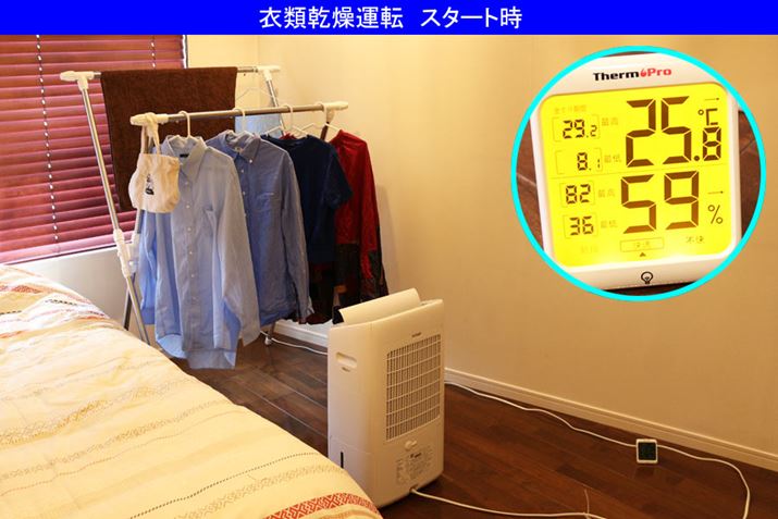 Nhiệt độ của phòng nơi CV-NH140 được sử dụng là 25,8 ℃ và độ ẩm là 59%.