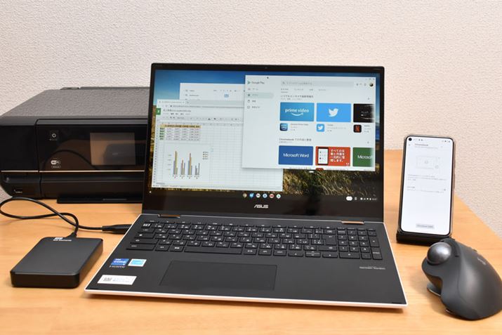 ꕔ͂̂́A}EXv^[AOtn[hfBXNAUSB[ȂǂpłBʐ^ChromebookASUS JAPAŃuASUS Chromebook Flip CX5iCX5500jv