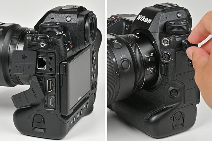 �����ʂɗL��LAN�[�q�AHDMI�[�q�iType A�j�AUSB Type-C�[�q�A�O���}�C�N���͒[�q�A�w�b�h�z���o�͒[�q�𓋍ځB�V���N���^�[�~�i����10�s���^�[�~�i����������Ă���