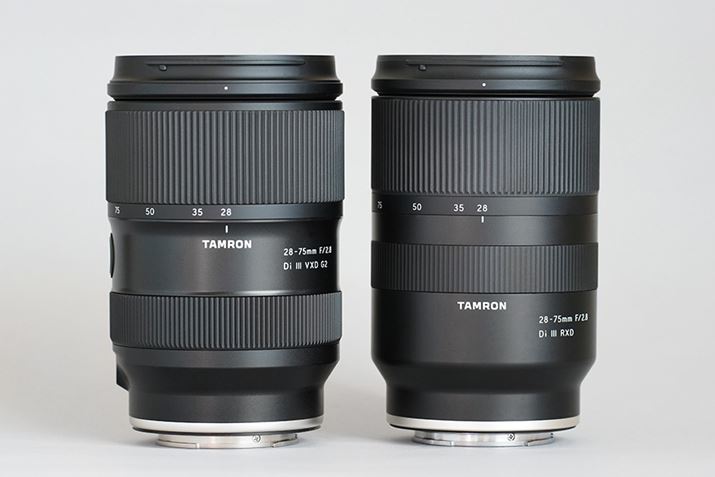 OfƂ̃TCYriVf28-75mm F/2.8 Di III VXD G2AEOf28-75mm F/2.8 Di III RXDjBőaESɂ킸ȈႢ͂̂́ATCY͐VłقړBVfł́AO͂̃{fBi悤ȃfUCɂȂĂAYz[hƂ̃tBbg悭ȂĂ
