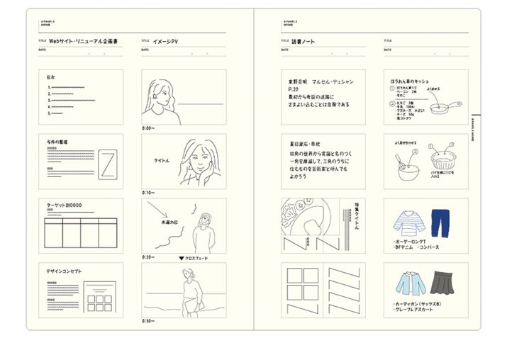 uThinkvɎ^u4 PANELS MEMOvB揑⓮̊GRẻȂǂɗpł
