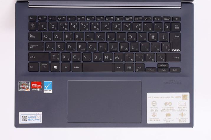 Vivobook Pro 14X OLEDiM3401QAj̃L[{[h́A͍T߁B14^Ȃ̂ŃeL[͓ڂȂ