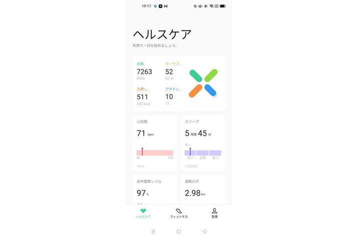 uHeyTap Healthṽz[ʁBuOPPO Watch FreevŎWʂȃf[^mFł܂