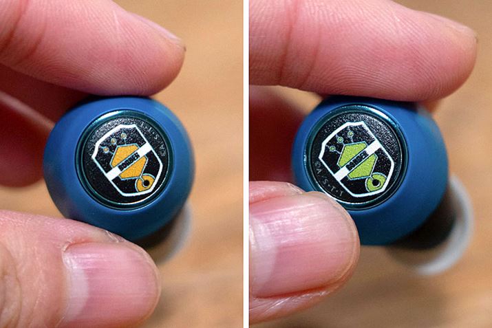 Cz͋ʍJ[̃u[̃fUCB̃nEWOɂ́AV^ijƎO_iEj̑ɂꂽGũfUCĂ܂BXybNIɂ́ABluetooth̃o[W5.0Bɂ50mAh̃obe[ĂAAyĐԂ͍ő6ԂɑΉBgш20Hz`20kHzł