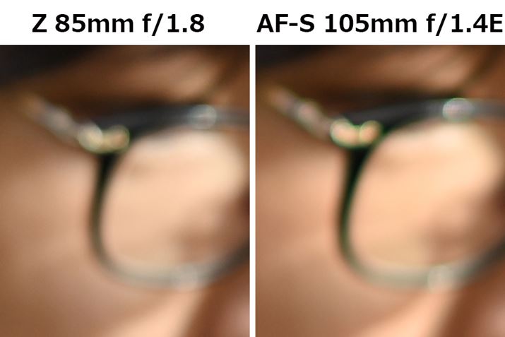 ⋭lɓ󋵂ƂāAǂ̃Ył֊sɐFɂ݂邪AuNIKKOR Z 85mm f/1.8 Sv͂悭␳Ă