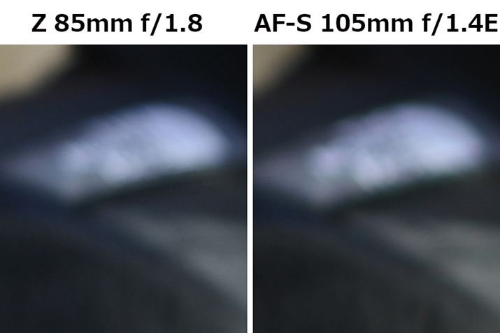 {P̗֊sɐFtƁAfBe[ǂĂɂȂB̐؂oƁA킸ȈႢł͂̂́AuNIKKOR Z 85mm f/1.8 Sv̂قƂ`ʂɂȂĂ