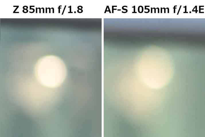 YƂ֊s̐Ft͂悭}ĂBœ_EJFl̃XybN킩悤ɁA{ṔuAF-S NIKKOR 105mm f/1.4E EDv̂ق傫