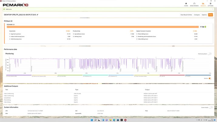 p\Ȓ\𑪒肷uPCMark 10v̌ʁB\7730BQ[łȂAdKɂȂ