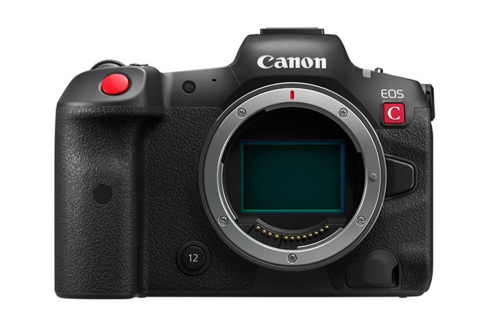 uCINEMA EOS SYSTEMvV[ỸCAbvɒǉꂽuEOS R5 CvBuCINEMA EOS SYSTEMv̑fƓlAVb^[{^ƁuC}[NṽobW͐ԐFɂȂĂ