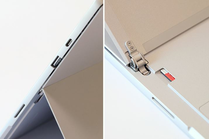 OC^[tFCXƂāAuSurface Pro 8vɂ͂ȂUSB Type-AmicroSD[J[hXbg𓋍ځBUSB Type-A͂܂܂KvƂl͈ӊOƑ̂ł͂Ȃ낤