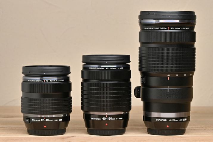 uM.ZUIKO DIGITAL ED 12-40mm F2.8 PRO IIvuM.ZUIKO DIGITAL ED 40-150mm F4.0 PROvuM.ZUIKO DIGITAL ED 40-150mm F2.8 PROvBVY2{́ÃuhSuOM SYSTEMvɂȂĂ