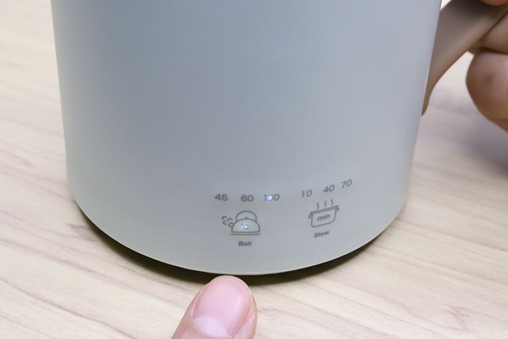 {̑ʂɓڂꂽ^b`XCb`ŁA[h≷xݒs܂Bʐ^́AuBoilij[hv100̐ݒ