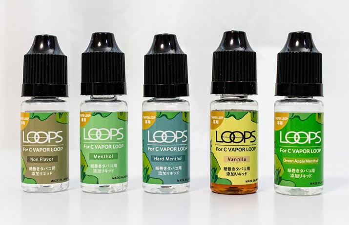 uC-VAPOR LOOPv̐pLbhV[YuLOOPSvBiʐ^juNON FLAVORvAuMENTHOLvAuHARD MENTHOLvAuVANNILAvAuGREEN APPLE MENTHOLvBt[o[^Cv́A^oRƖ̂ŁAgݍ킹ɂ͒ӂ