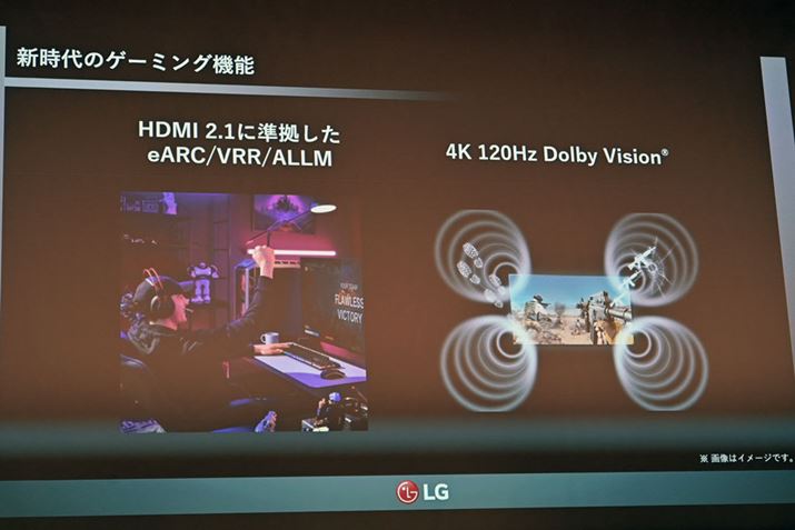 4KL@ELer͑Sf4K/120HźAeARC/VRR/ALLMɑΉB4K 120Hz Dolby VisionT|[g