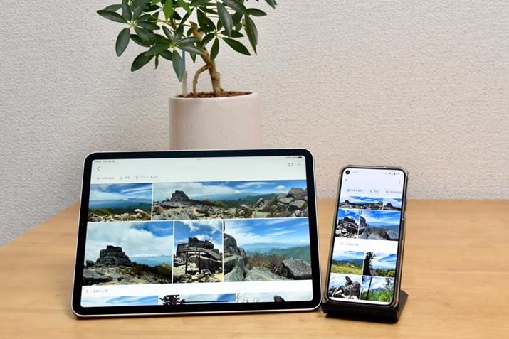 iPadAndroidX}zԂłAHv΃f[^𓯊ĊpłB摜́uGoogle tHgv̗