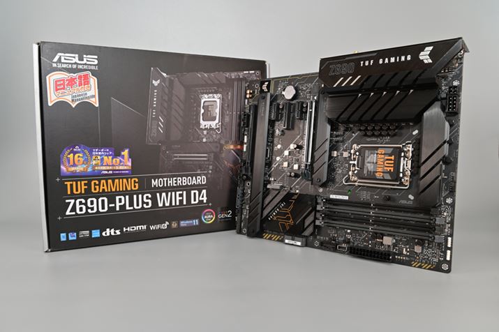 DDR4[ɑgݍ킹}U[{[h́AASUSuTUF GAMING Z690-PLUS WIFI D4v
