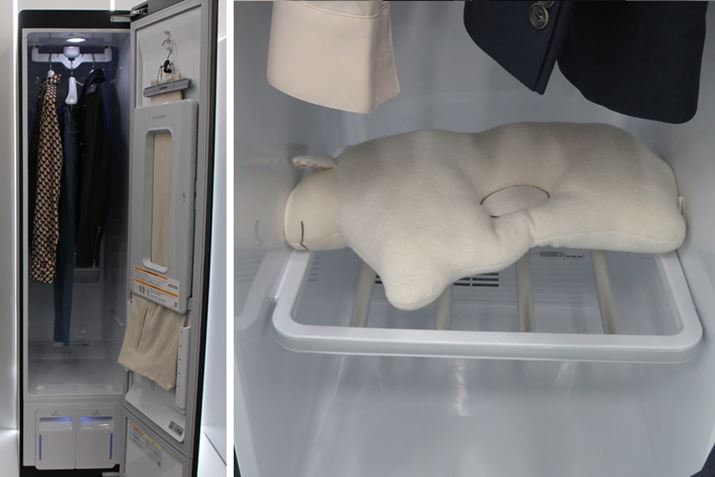 �V���f���́A�n���K�[�ōő�3���ƃY�{��1�����Z�b�g�ł��܂��B���E�\�ȒI���t�����Ă���̂ŁA�I�����t���A�n���J�`��o�b�O�A�ʂ�����݂Ȃǂ̏����ނ�u���ăP�A���邱�Ƃ��\�B�������A�ቷ�Ŋ���������Ƃ͂����A�M������邽�߁A�r�j�[���f�ނ̈ߗނ�Еt�����ꂽ�ߗށA�C�͎g�p�֎~�ƂȂ��Ă��܂�