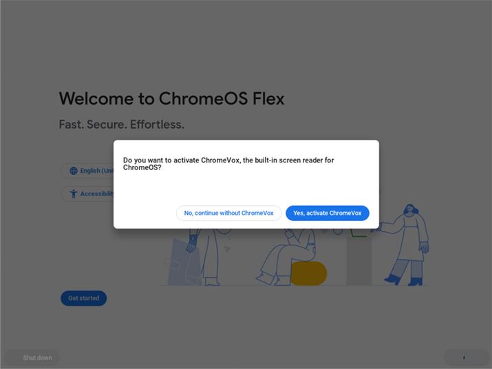 uChromeVoxvLɂ邩ۂI