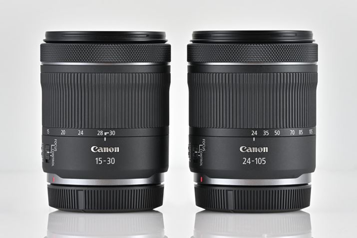 uRF15-30mm F4.5-6.3 IS STMvŁAEuRF24-105mm F4-7.1 IS STMvBőa͗YʂŖ76.6mmBuRF24-105mm F4-7.1 IS STMv̂ق0.4mmA5gd̂́AقړTCYł