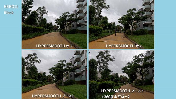 ł́AuHYPERSMOOTH 5.0v̂ꂼ̃[hrĂ܂Bςu␳͒͂ł