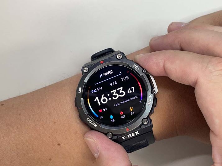 AEghAɍœKȃfUC̒ɁA\߂قǂ̑ϋvƃobe[𓋍ڂuAmazfit T-Rex 2vB̏AgbLOX|[c[h̋@\[I