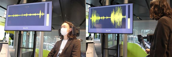 PSZZp̃fXg[V̗lqB𕢂悤ɔzuꂽXs[J[jbgɑ΂A}CNꂽꏊɔzuꍇ͂܂ĂȂAXs[J[jbgZ`̋܂Ń}CN߂ÂƉƌm