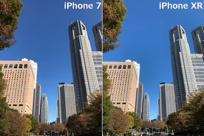 uiPhone 7vƁuiPhone XRṽJ@\́A1200f/F1.8ƃXybNɍ͂ȂAuX}[gHDRvΉ́uiPhone XRv̂ق͑N₩