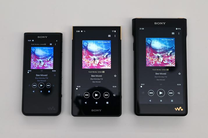 uNW-ZX500vV[Yiʐ^jƁuNW-ZX707viʐ^jAuNW-WM1AM2viʐ^Ej̑傫rƂ