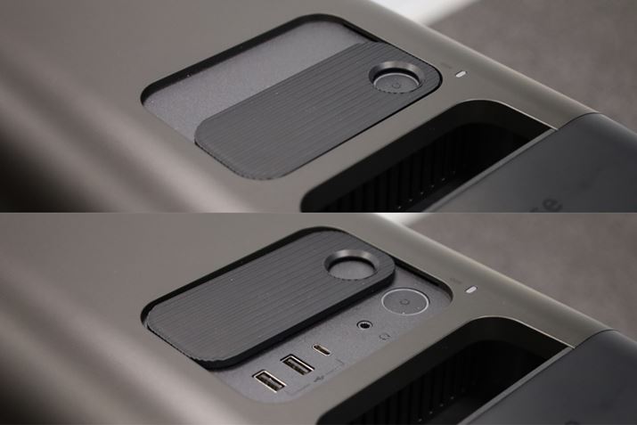 㕔ɂ͊OC^[tFCXƂāAUSB 3.0 Type-CAUSB 3.0 Type-A×2Awbhzo/}CŃi4Ɂj𓋍ځBXChJo[tŁAق̐Nh