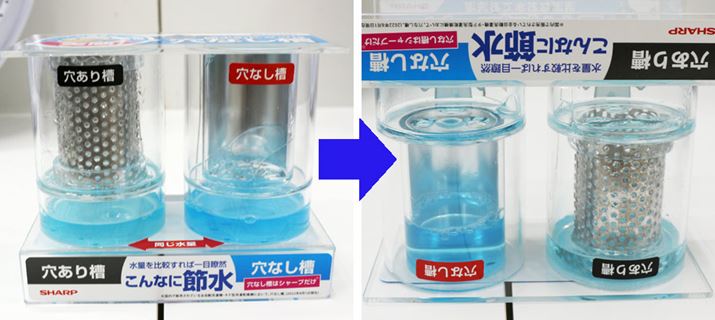 ʂ̐gƂɁAu葅vƁuȂvŐ󑅂ɗ܂鐅̗ʂɈႢo邱Ƃ`邽߂̑uBEʐ^ƁAʂ̐gɂւ炸Au葅vƁuȂv̐󑅂ɗ܂̗ʂ͔{߂o܂BꂪuȂv炷ߐʂł