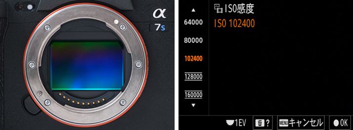 u7S IIIv̗Lf͖1210fŁApōxISO102400ł