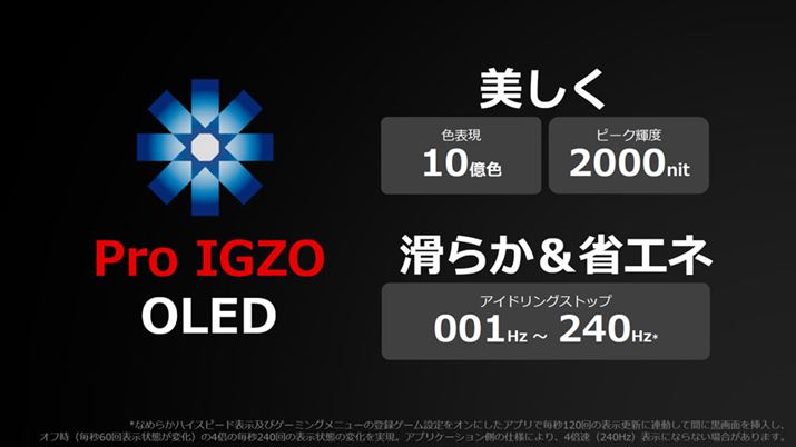 10F̐F\2000nit̃s[NPxƂׂȃXybNuAQUOS R7vɏĂ