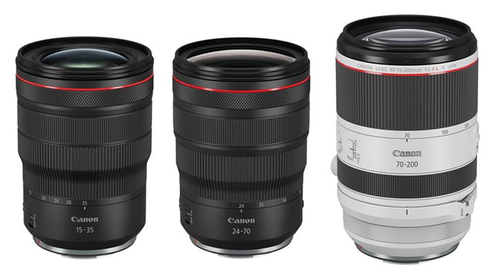 uRF15-35mm F2.8 L IS USMvuRF24-70mm F2.8 L IS USMvuRF70-200mm F2.8 L IS USMv̑OY