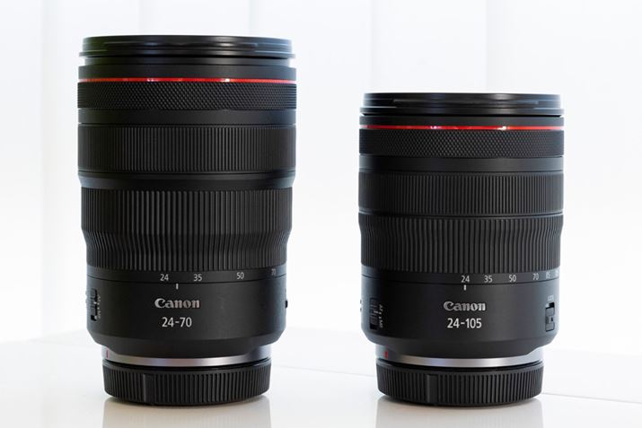 uRF24-70mm F2.8 L IS USMvŁAEuRF24-105mm F4 L IS USMvBuRF24-70mm F2.8 L IS USMv͑S125.7mm/dʖ900gŁAuRF24-105mm F4 L IS USMv͑S107.3mm/dʖ700gBuRF24-105mm F4 L IS USMv̂قS͖18.4mmZAdʂ͖200gyBȂ݂ɁA჌tpuEFYv́uEF24-70mm F2.8 L II USMv͑S113cm/dʖ805gŁAuEF24-105mm F4 L IS II USMv͑S118cm/dʖ795gB~[XɂȂ24-70mm F2.8Y̓TCYdʂiAVɎu␳@\ڂꂽjA24-105mm F4Y͂RpNg➑̂Ɏ܂Ă