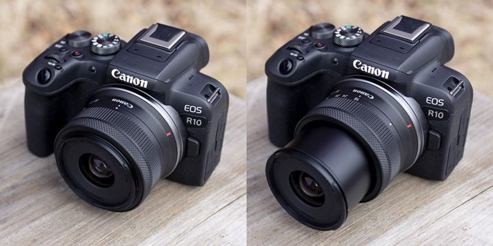 uEOS R10vɃLbgYuRF-S18-45mm F4.5-6.3 IS STMvtƂB35mmZŏœ_29&#12316;72mmJo[A̕WY[YŁAuEOS R10vƑgݍ킹Ă̏dʂ͖559głB͂̃Zbgő̃V[Be܂