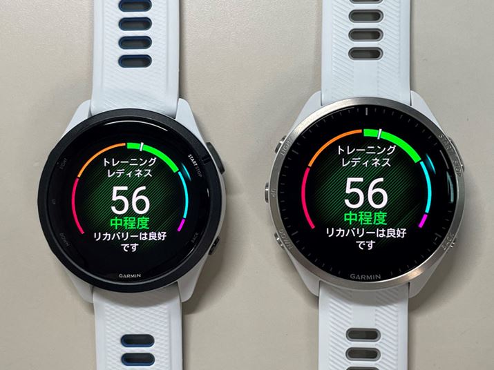 Ֆʂ̃TCYƏdʂ́uForerunner 265vij32.5A47gBuForerunner 965viEj35.4 mm53gł