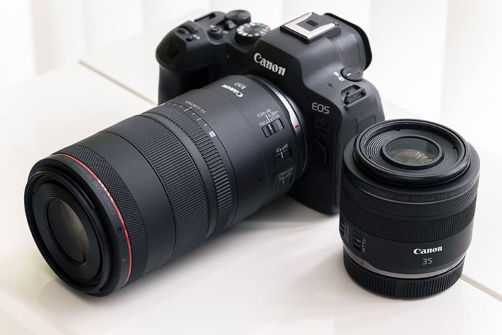 uRF100mm F2.8 L MACRO IS USMvitTCY~[XuEOS R6 Mark IIvɑԁjŁAEuRF35mm F1.8 MACRO IS STMv