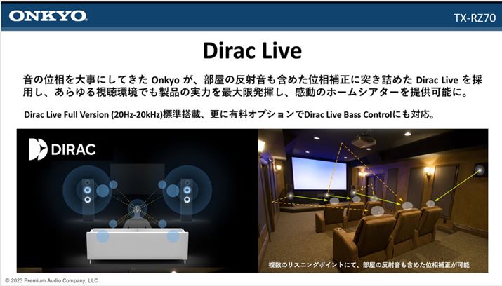 uTX-RZ70v̎␳@\́uDirac LivevB̔ˉ܂߂ʑǗsƂB̋@\̓C^[lbgւ̐ڑOɂȂĂ邽߁AItCŎguAccuEQ AdvancedvƂ␳@\Ă